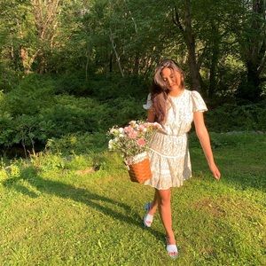 Cute cottage core flower dress